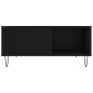 Tavolino da Salotto Nero 80x80x36,5 cm in Legno Multistrato