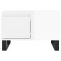 Tavolino Salotto Bianco Lucido 55x55x36,5 cm Legno Multistrato