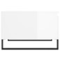 Tavolino Salotto Bianco Lucido 55x55x36,5 cm Legno Multistrato
