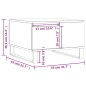 Tavolino Salotto Bianco Lucido 55x55x36,5 cm Legno Multistrato