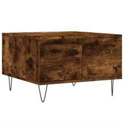 vidaXL Tavolino da Salotto Rovere Fumo 55x55x36,5 cm Legno Multistrato