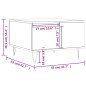Tavolino da Salotto Bianco 55x55x36,5 cm in Legno Multistrato