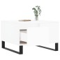 Tavolino da Salotto Bianco 55x55x36,5 cm in Legno Multistrato