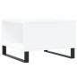 Tavolino da Salotto Bianco 55x55x36,5 cm in Legno Multistrato