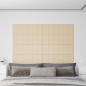 Pannelli Murali 12 pz Crema 90x15 cm Tessuto 3,24 m² Pannelli Murali 12 pz Crema 90x15 cm Tessuto 3,24 m²