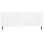 Tavolino Salotto Bianco Lucido 80x80x36,5 cm Legno Multistrato