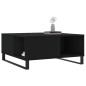 Tavolino da Salotto Nero 80x80x36,5 cm in Legno Multistrato