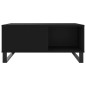 Tavolino da Salotto Nero 80x80x36,5 cm in Legno Multistrato