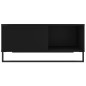 Tavolino da Salotto Nero 80x80x36,5 cm in Legno Multistrato