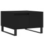 Tavolino da Salotto Nero 55x55x36,5 cm in Legno Multistrato