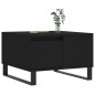 Tavolino da Salotto Nero 55x55x36,5 cm in Legno Multistrato
