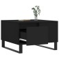Tavolino da Salotto Nero 55x55x36,5 cm in Legno Multistrato