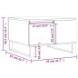 Tavolino da Salotto Nero 55x55x36,5 cm in Legno Multistrato