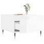 Tavolino Salotto Bianco Lucido 55x55x36,5 cm Legno Multistrato