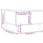 Tavolino Salotto Bianco Lucido 55x55x36,5 cm Legno Multistrato