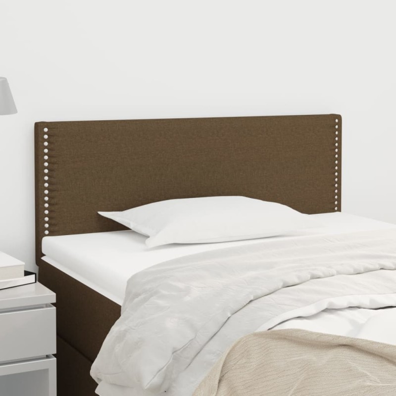 vidaXL Testiera Marrone Scuro 100x5x78/88 cm in Tessuto vidaXL Testiera Marrone Scuro 100x5x78/88 cm in Tessuto
