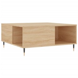 vidaXL Tavolino Salotto Rovere Sonoma 80x80x36,5 cm Legno Multistrato
