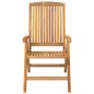 Sedie da Giardino Reclinabili con Cuscini 4 pz in Legno di Teak Sedie da Giardino Reclinabili con Cuscini 4 pz in Legno di Teak