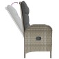 Set da Pranzo da Giardino 4 pz con Cuscini in Polyrattan Grigio Set da Pranzo da Giardino 4 pz con Cuscini in Polyrattan Grigio
