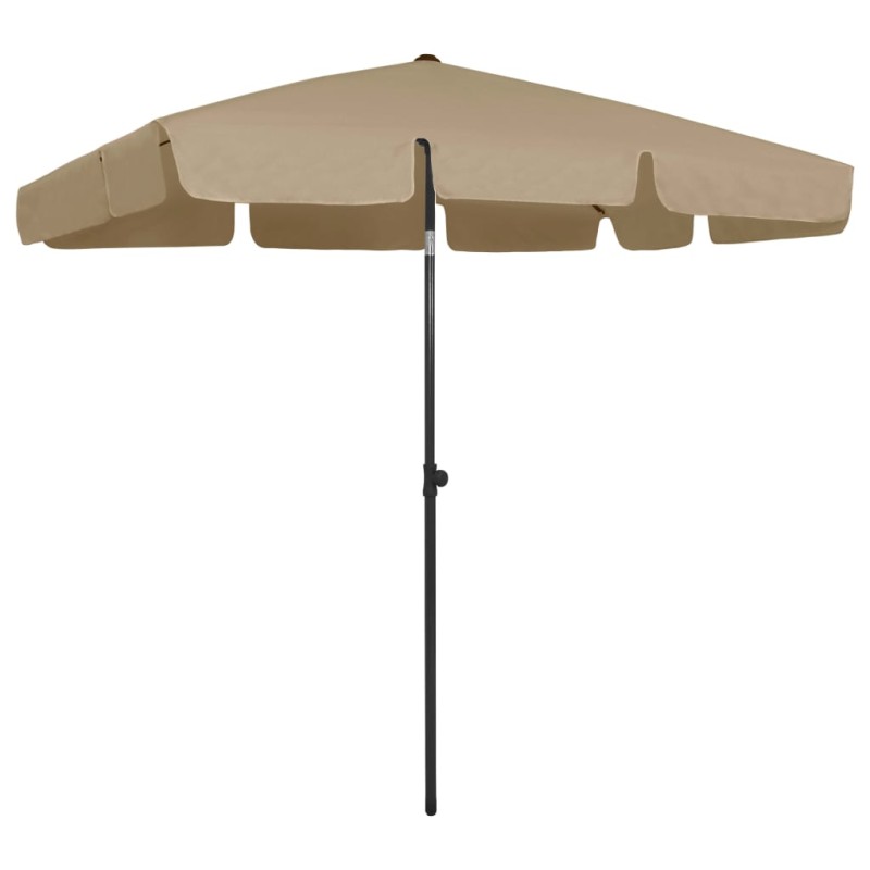 Ombrellone da Spiaggia Grigio Talpa 200x125 cm Ombrellone da Spiaggia Grigio Talpa 200x125 cm