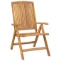 Sedie da Giardino Reclinabili con Cuscini 4 pz in Legno di Teak Sedie da Giardino Reclinabili con Cuscini 4 pz in Legno di Teak