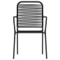 Set Mobili da Pranzo per Giardino 3 pz Nero