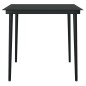 Set Mobili da Pranzo per Giardino 3 pz Nero