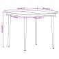 Set Mobili da Pranzo per Giardino 3 pz Nero