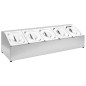 Supporto Gastronorm con 5 Contenitori GN 1/6 in Acciaio Inox Supporto Gastronorm con 5 Contenitori GN 1/6 in Acciaio Inox