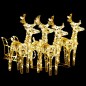 Decorazione Natalizia Renne e Slitta 240 LED Acrilico Decorazione Natalizia Renne e Slitta 240 LED Acrilico