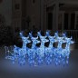 Decorazione Natalizia Renne e Slitta 320 LED Acrilico Decorazione Natalizia Renne e Slitta 320 LED Acrilico