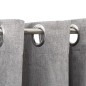 Tende Oscuranti Effetto Lino con Occhielli 2pz 140x245cm Grigio Tende Oscuranti Effetto Lino con Occhielli 2pz 140x245cm Grigio