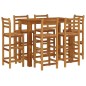 Set da Bar per Giardino 7 pz in Legno Massello di Acacia Set da Bar per Giardino 7 pz in Legno Massello di Acacia