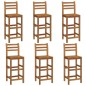 Set da Bar per Giardino 7 pz in Legno Massello di Acacia Set da Bar per Giardino 7 pz in Legno Massello di Acacia
