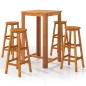 Set da Bar per Giardino 5 pz Legno Massello di Acacia Set da Bar per Giardino 5 pz Legno Massello di Acacia