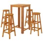 Set da Bar per Giardino 5 pz Legno Massello di Acacia Set da Bar per Giardino 5 pz Legno Massello di Acacia