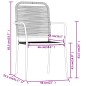 Set Mobili da Pranzo per Giardino 7 pz Nero Set Mobili da Pranzo per Giardino 7 pz Nero