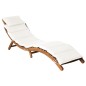 Lettini Prendisole con Cuscini 2pz Bianco Crema Massello Acacia Lettini Prendisole con Cuscini 2pz Bianco Crema Massello Acacia