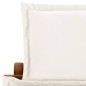 Lettini Prendisole con Cuscini 2pz Bianco Crema Massello Acacia Lettini Prendisole con Cuscini 2pz Bianco Crema Massello Acacia