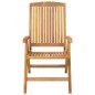 Sedie da Giardino Reclinabili con Cuscini 4 pz in Legno di Teak Sedie da Giardino Reclinabili con Cuscini 4 pz in Legno di Teak