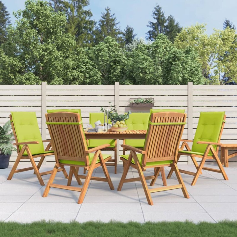 Sedie da Giardino Reclinabili con Cuscini 6 pz in Legno di Teak Sedie da Giardino Reclinabili con Cuscini 6 pz in Legno di Teak