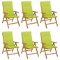 Sedie da Giardino Reclinabili con Cuscini 6 pz in Legno di Teak Sedie da Giardino Reclinabili con Cuscini 6 pz in Legno di Teak