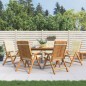 Sedie da Giardino Reclinabili con Cuscini 6 pz in Legno di Teak Sedie da Giardino Reclinabili con Cuscini 6 pz in Legno di Teak