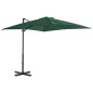 Ombrellone a Sbalzo con Palo Alluminio Verde 250x250 cm Ombrellone a Sbalzo con Palo Alluminio Verde 250x250 cm