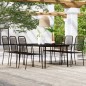 Set Mobili da Pranzo per Giardino 7 pz Nero Set Mobili da Pranzo per Giardino 7 pz Nero