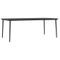 Set da Pranzo per Giardino 9 pz con Cuscini Nero Set da Pranzo per Giardino 9 pz con Cuscini Nero