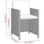 Set da Pranzo da Giardino 3 pz con Cuscini in Polyrattan Beige Set da Pranzo da Giardino 3 pz con Cuscini in Polyrattan Beige