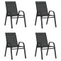 Set da Pranzo da Giardino 5 pz Nero Set da Pranzo da Giardino 5 pz Nero