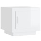 Tavolino da Salotto Bianco Lucido 51x50x45 cm Legno Multistrato Tavolino da Salotto Bianco Lucido 51x50x45 cm Legno Multistrato