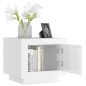 Tavolino da Salotto Bianco Lucido 51x50x45 cm Legno Multistrato Tavolino da Salotto Bianco Lucido 51x50x45 cm Legno Multistrato